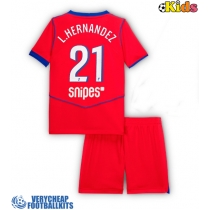 Paris Saint-Germain Lucas Hernandez #21 Replica Third Minikit 2025-26 Short Sleeve (+ pants)